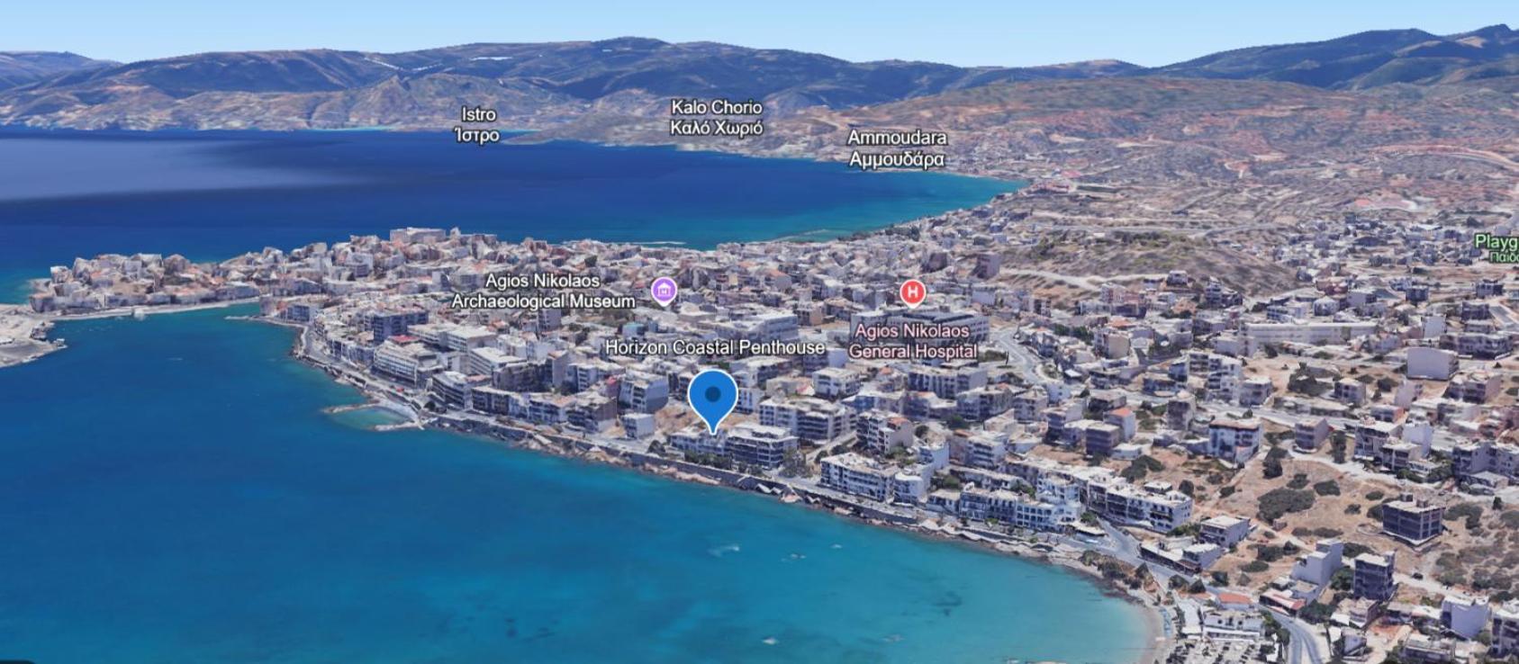 Horizon Central Apartment Amazing View Agios Nikolaos  Bagian luar foto
